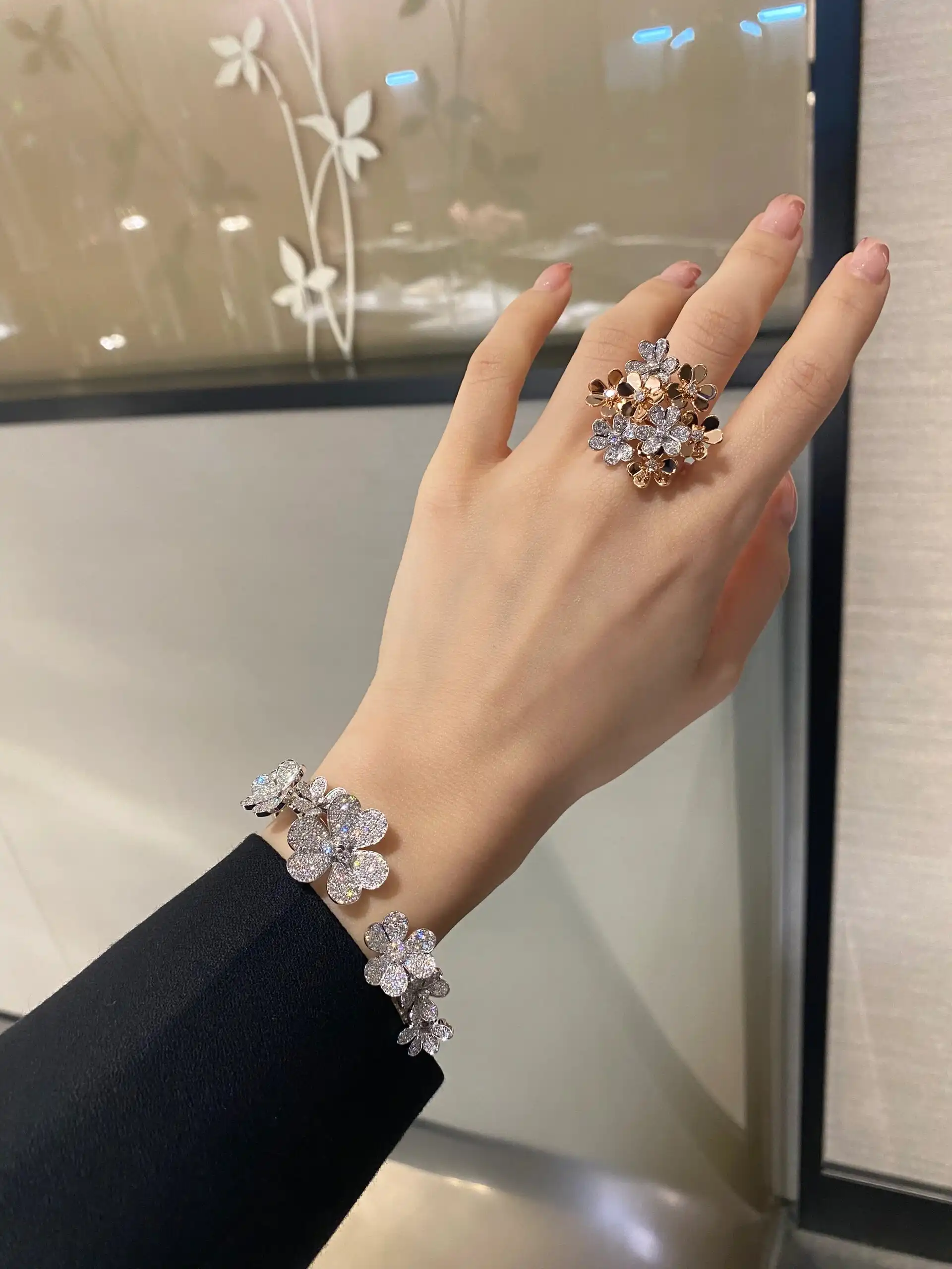 四叶草玫瑰金项链定制图片展示